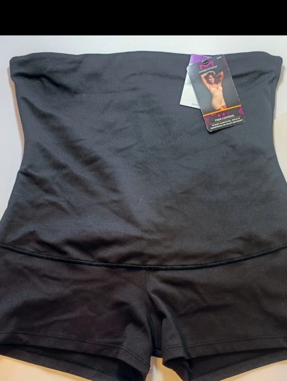 Maidenform Black High-Waist Shaping Boyshort Firm Control Size 2XL NEW